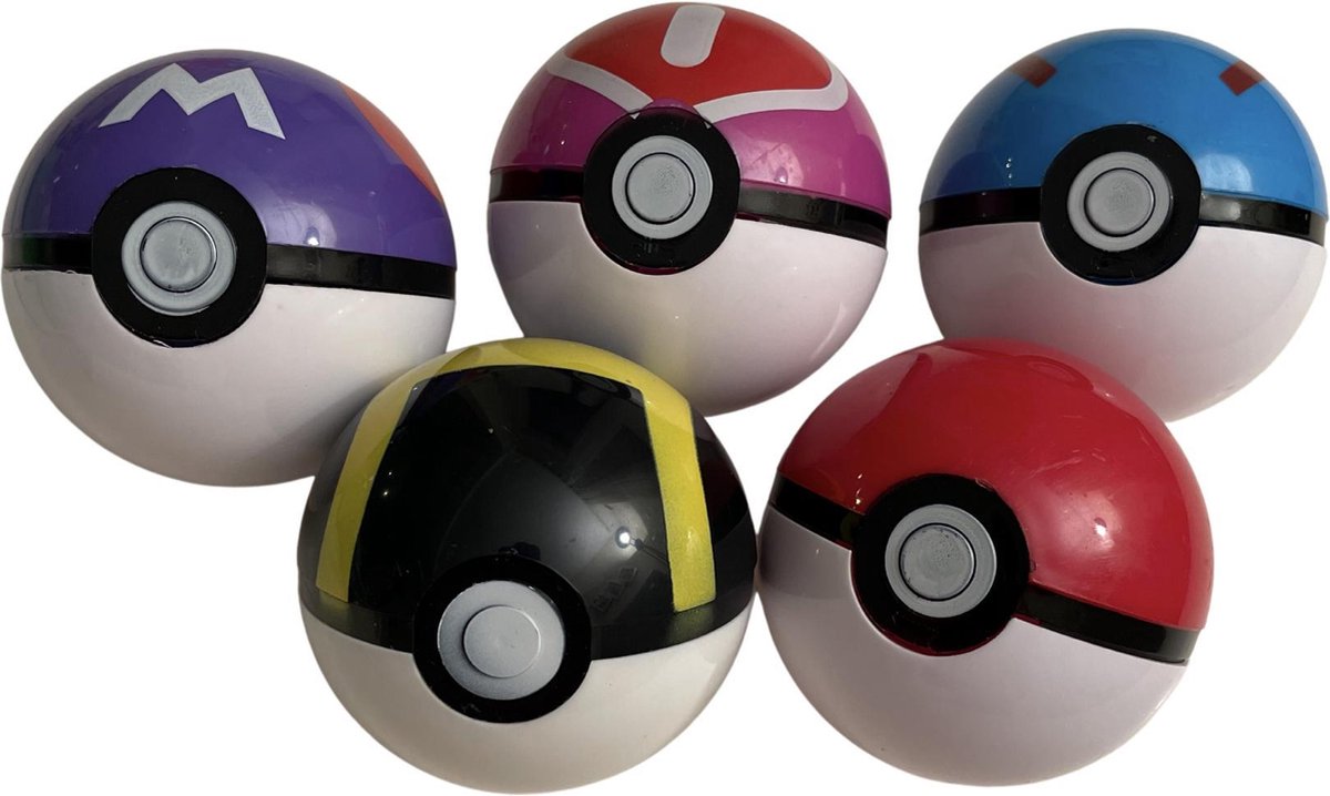 Hoogwaardige Pokemon Ballen / Poke Bal / Pokeballs | Ballen Met Pokemon | Set Van 5 Stuks - 5 Willekeurige Pokemons